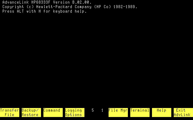 HP AdvanceLink for DOS - Splash